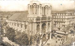 CPA la dimension Niza del azul la iglesia de Notre Dame