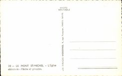 CPA the Mount St Michel the Abbey church Arrow and pinnacles