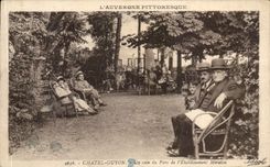 CPA Chatel Guyon una esquina del parque de I Etablissement