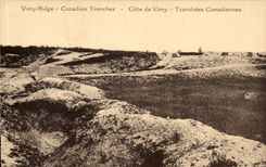 CPA Vimy Ridge Canadian Trenches Cote de