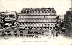 CPA Paris vista de los almacenes grandes del Louvre