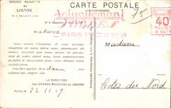 CPA Paris vista de los almacenes grandes del Louvre