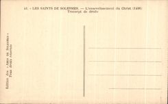 CPA the Saints De Solesmes the burial of Christ Transept of Right-hand side