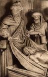 CPA the Saints De Solesmes Nicodeme and Joseph d' Arimathie with the setting with the tomb of Christ