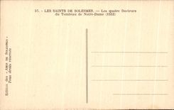 CPA Saintes De Solemes the Quad Doctors Of the Tomb Of Our Lady