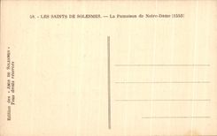 CPA Saintes De Solemes Pamison Of Our Lady