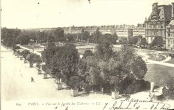 REPRO Paris vista en el jardin de TuileriesLouvre
