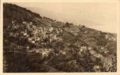 CPA Dimensions Roquebrune Azure the Village Seen Of the Large Cornice