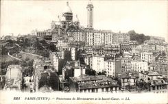 CPA Paris Panorama de Montmartre et le Sacre Coeur 