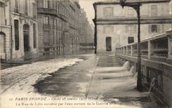CPA Paris Inonde Cliche La Rue de Lille Envahie Par l'Eau Sortant de la Galerie d'Orsay