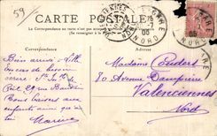 CPA Lille Street Faidherbe towards Train station