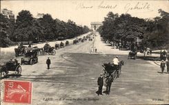 CPA Paris L'Avenue du Bois de Boulogne Arc de TRiomphe 