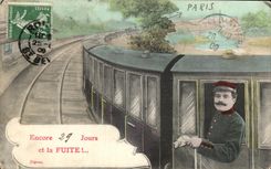 CPA Paris Still 29 days and the escape Militaria Train