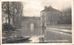 CPA Paris Inondations 1910 Quai d'Asnieres inonde