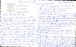 Iglesia de CPA Bruselas Notre Dame con la arena fina de Brussel