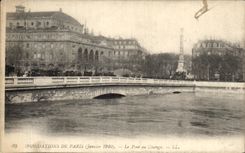 CPA Inondations De Paris Le Pont au Change Janvier 1910