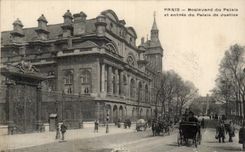 CPA Paris Boulevard du Palais et entree du Palais de Justice