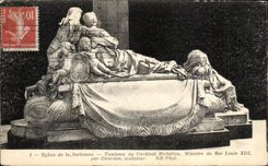 CPA Church of the Sorbonne Tomb of the Cardinal Richelieu Minister for the King Louis XIII by Girardon Sculptor