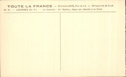 CPA Lourdes Martyrdom X Station is fastener with the Cross