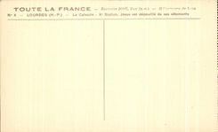 CPA Lourdes Martyrdom IX Jesus Station is skin of sea clothing