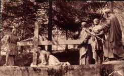 CPA Lourdes Martyrdom VII Jesus Station fall for the second