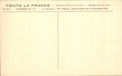 CPA Lourdes Martyrdom VII Jesus Station fall for the second