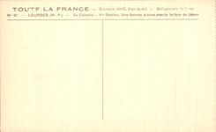 CPA Lourdes Martyrdom VI Station a pious woman essuie the face of Jesus