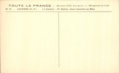 CPA Lourdes the Jesus Martyrdom meets his Mother