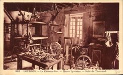 CPA Lourdes the Castle Fort Pyrenean Museum Room of Tisserand