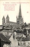 CPA Autun Cathedral Seen from of the Suburb Slope