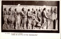 CPSM Museum Of Louvre Scene of Sacrifice known as of Suovetaurilia Paris