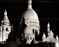 CPA Paris the Night the Basilica of the Sacring Montmartre Heart