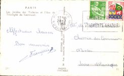 Jardines de CPA Paris de Tileries y Arc De Triomphe del carrusel