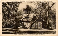 CPA Versailles Hamlet of Marie Antoinette Dairy and the Tower of Malborough