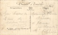 CPA Tours L'Ancien Hotel De Ville Et Le Square Rabelais