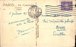 CPA Paris the Place of the Harmony While Strolling Opera