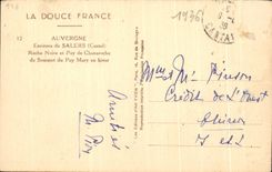 CPA Auvergne Surroundings of Salers black Rock and Puy de Chavaroche of the top of Puy Mary in winter