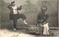 CPA Good-bye the viellie the loop 1903 Monster