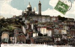 CPA Paris Panorama of Montmarte and the Sacring Heart