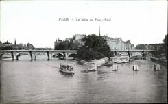 CPA Paris the Seine with the New Bridge