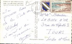 CPSM Paris Et Ses Merveilles La Tour Eiffel Vue de l'avenue de New York