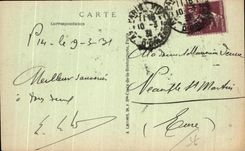 CPA Paris La Tour Eiffel Peniche Bateau