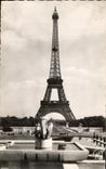 CPA Paris Et Ses Merveilles La Tour Eiffel Vue des Jardins du Trocadero