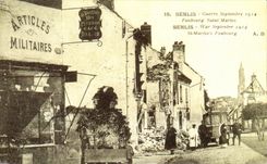 REPRO Senlis War September 1914 Suburb Saint Martin