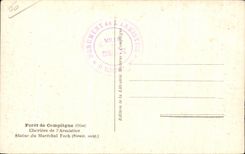 CPA Drill of Compiegne Clearing of the Armistice Statue of the Marshal foch Militaria