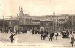 CPA Boulogne on Sea Train station Central H C