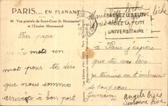 CPA Paris While Strolling View of the Sacring Heart of Montmarte and the Monumental Staircase