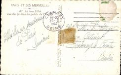 CPA Paris Et Ses Merveilles La tour Eiffel Vue Des Jardins du Palais de Chaillot