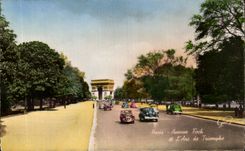 CPA Paris Avenue Foch et l'Arc de Triomphe