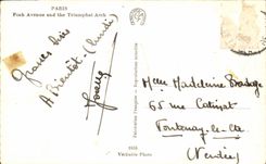 CPA Paris Avenue Foch et l'Arc de Triomphe